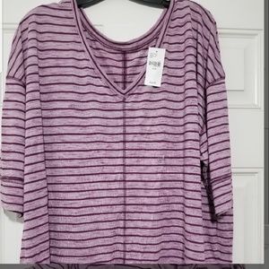 Lane Bryant stripped shirr